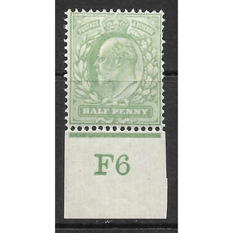 d Yellow-Green Control F6 imperf - with Co-ex rule MOUNTED MINT hinged