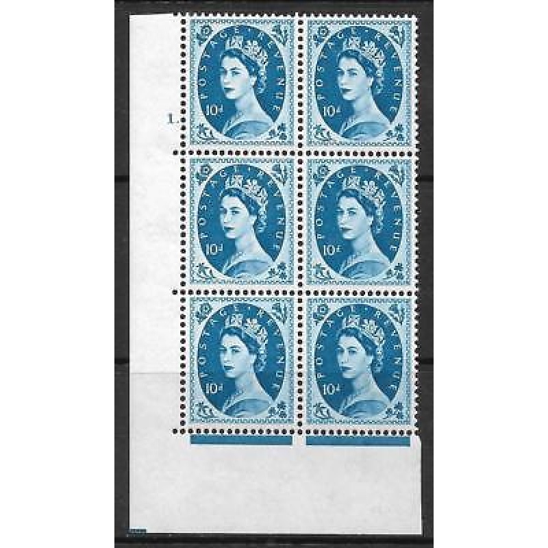 10d Wilding Multi Crown on White Cyl 1 Dot perf A(E I) UNMOUNTED MINT