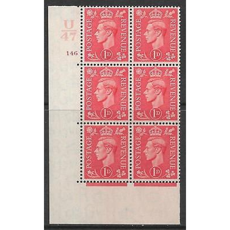 1d Pale scarlet U47 146 No Dot perf 5(E I) UNMOUNTED MINT