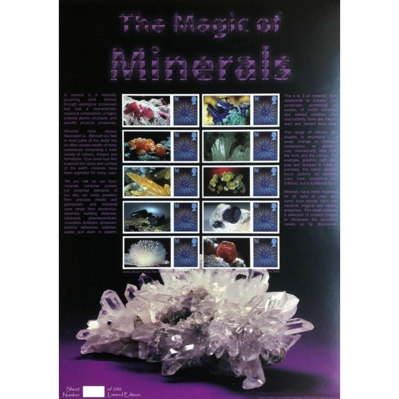 GB 2009 BC-254 Magic of minerals smiler sheet no. 044 UNMOUNTED MINT MNH