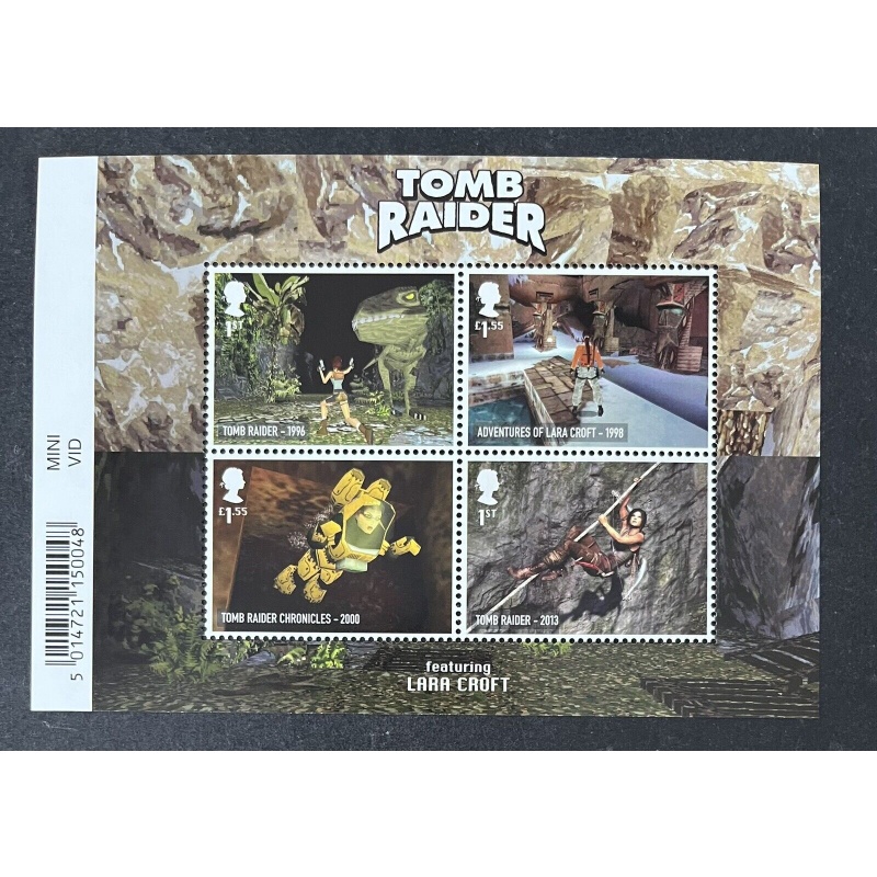 MS4320a 2020 Tomb Raider miniature sheet BARCODE UNMOUNTED MINT MNH