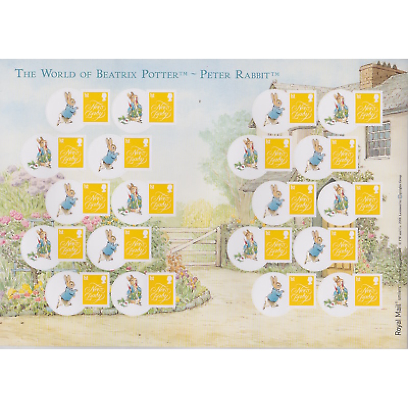 LS50 GB 2008 Beatrix Potter - New Baby Peter Rabbit Smiler sheet UNMOUNTED MINT