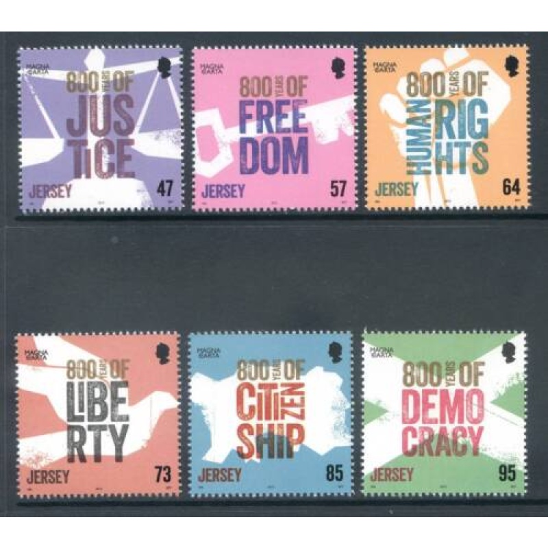 Jersey  2015 Magna Carta Set SG1948 1953 Unmounted Mint