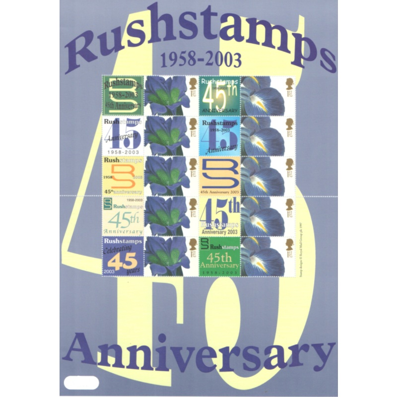 2003 BC-12 Rushstamps Anniversary Smiler sheet No. 1043 U M