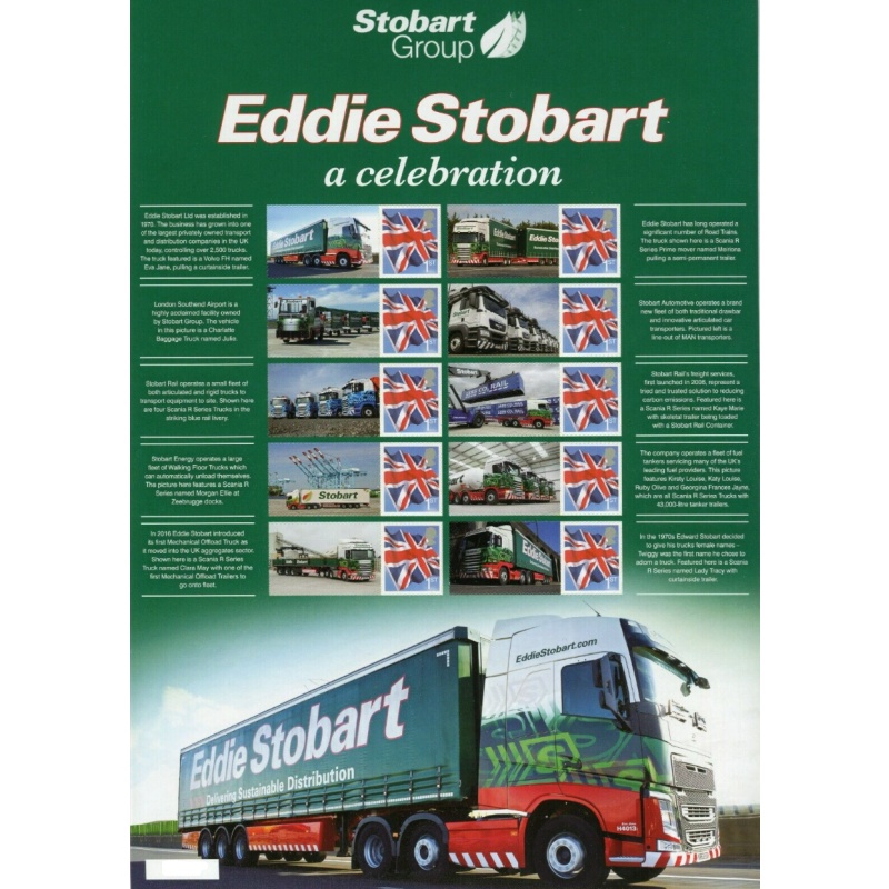 BC-496 2017 Eddie Stobart smiler sheet no. 446 unmounted mint complete in folder