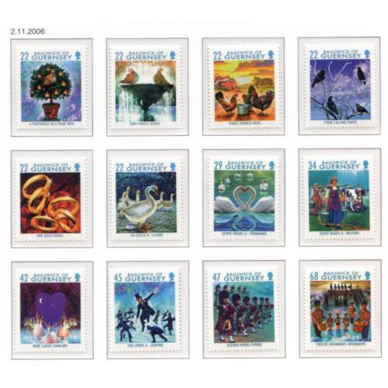 Guernsey 2006 Christmas Set SG1130 1141 Unmounted Mint