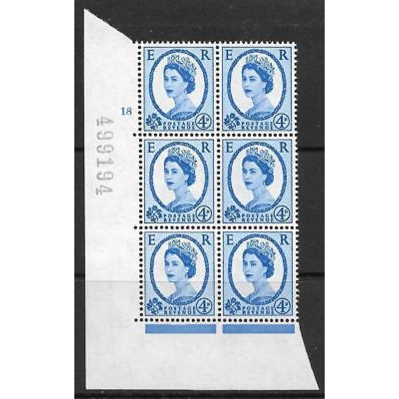 4d Wilding Multi Crown on White Cyl 18 No Dot perf A(E I) UNMOUNTED MINT