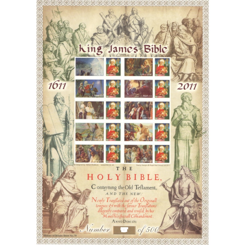 BC-356 King James Bible History Of Britain 79 Sheet no. 197 UNMOUNTED MINT