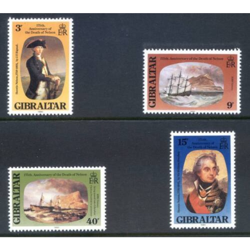 1980 Gibraltar Nelson Set SG437 440 Unmounted Mint