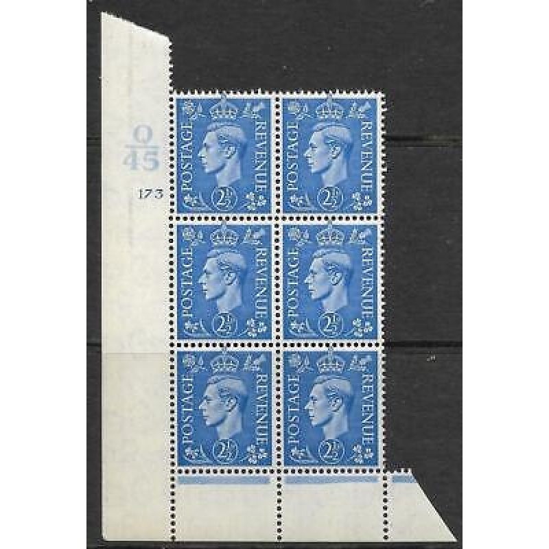 2d Blue Cylinder Q45 173 No Dot perf 6(I P) UNMOUNTED MINT MNH