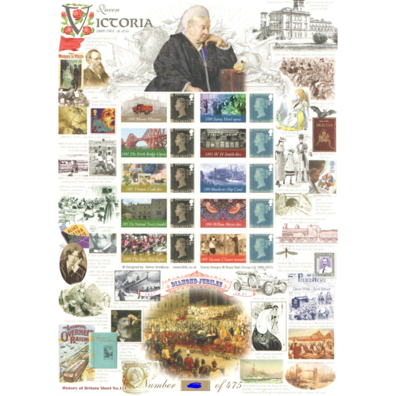 BC-460 2015 History of Britain 111 Queen Victoria no.50 sheet U M