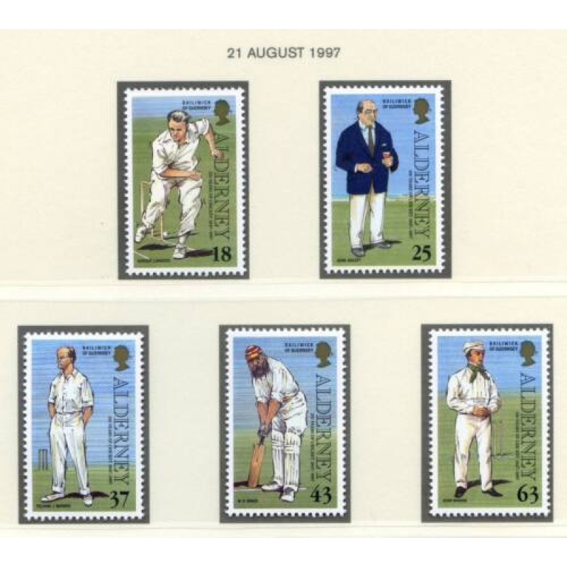 Alderney 1997 Cricket Set SGA96 A100 Unmounted Mint