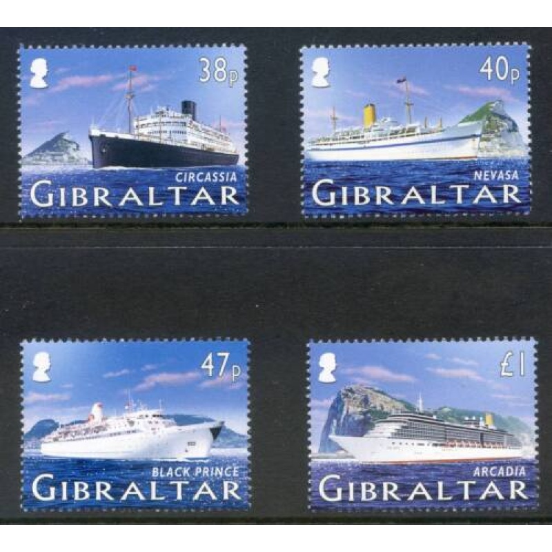 2005 Gibraltar Cruise Ships Set SG1134 1138 Unmounted Mint