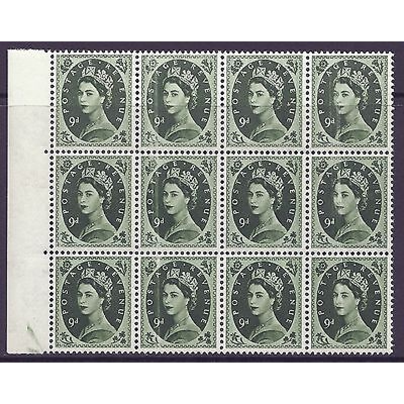 S127 9d Wilding Multi Crowns variety - Doctor Blade Flaw UNMOUNTED MINT MNH