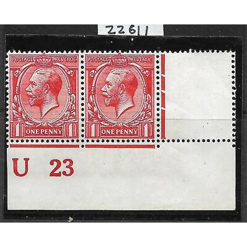 N16(-)Unlisted 1d Very Dp Bright Scarlet Royal Cypher U23 with cert MM Margin