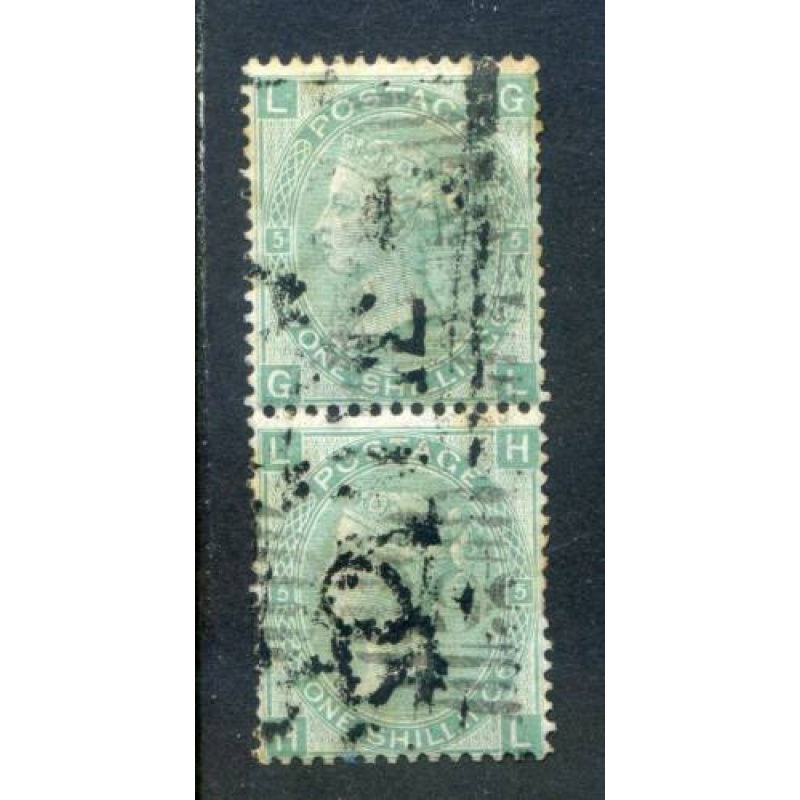 GB 1 - Green SG117 Plate 5 Fine Used Vertical Pair