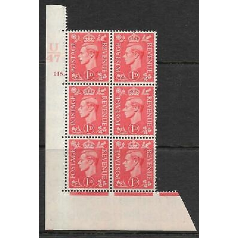 1d Pale scarlet U47 146 Dot perf 5(E I) UNMOUNTED MINT