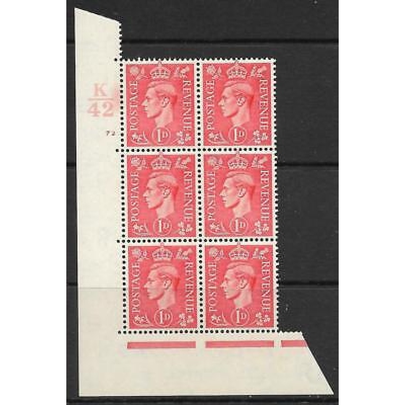 1d Pale scarlet K42 72 No Dot perf 5(E I) UNMOUNTED MINT MNH