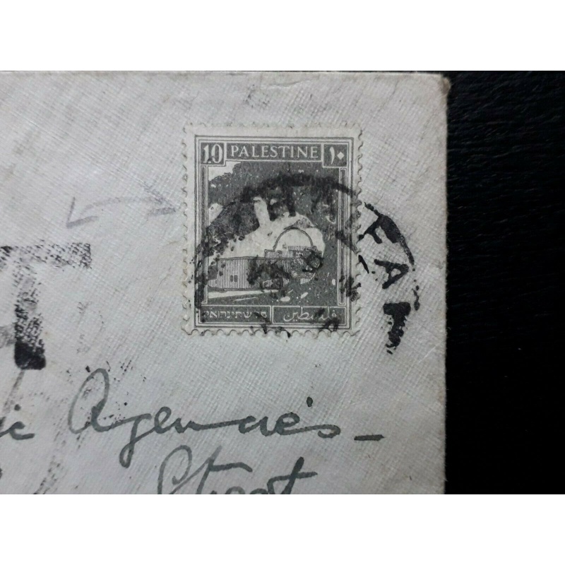 PALESTINE COVER HAIFA TO LONDON TAXED 3D POSTAGE DUE