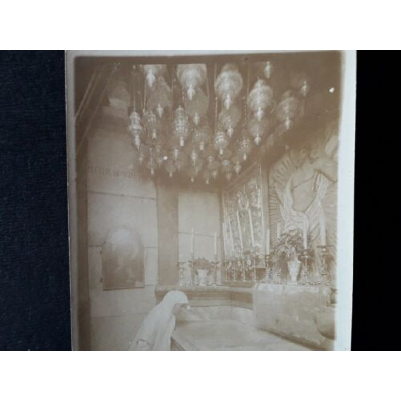 ISRAEL HISTORIC POSTCARD INTERIOR OF THE SEPULCHRE