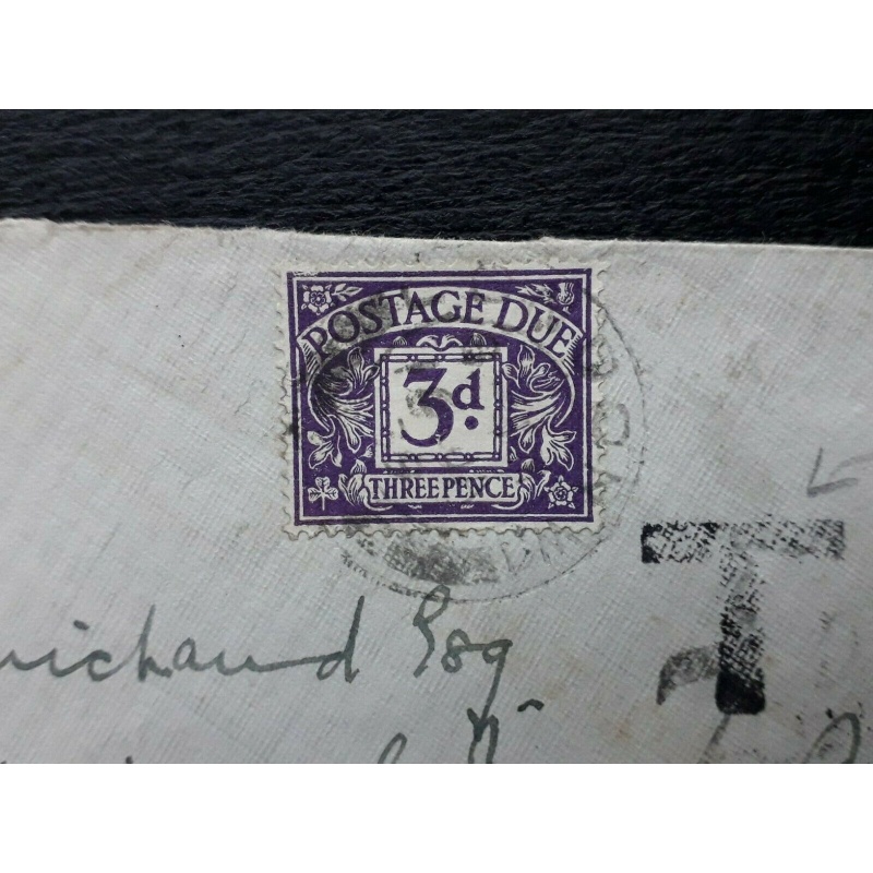 PALESTINE COVER HAIFA TO LONDON TAXED 3D POSTAGE DUE