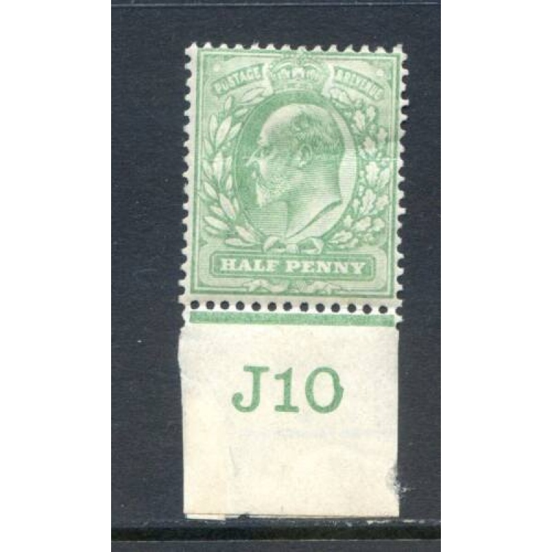 KEV11 1 2d Pale Green J10 (I) Control Single mounted Mint