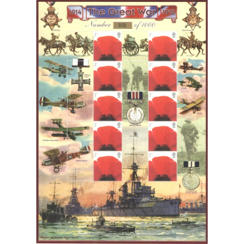 BC-124 History of Britain 12 2007 The great war No.292 sheet U M