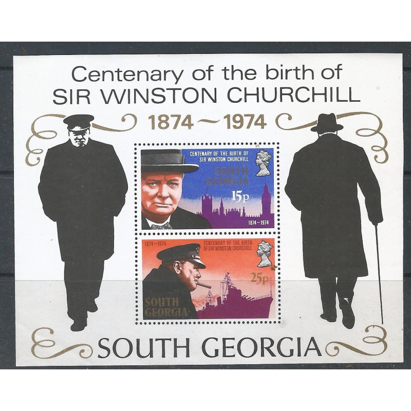 South Georgia - Sg MS42 - Centenary of Sir Winston Churchill 1974 MNH