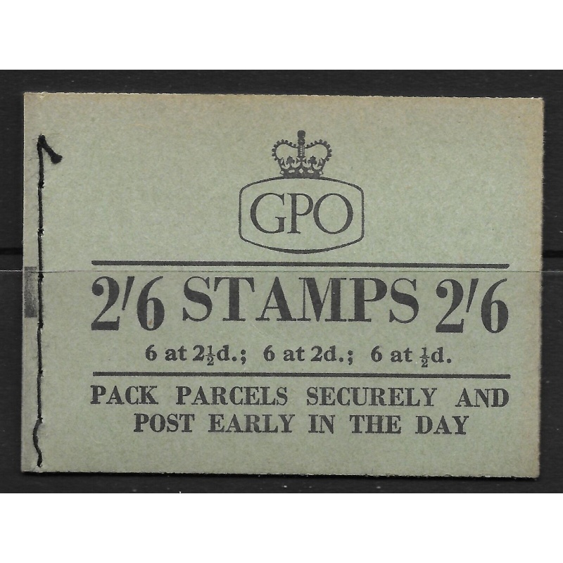 F58 2 6 GPO Wilding booklet - Sept 1957 UNMOUNTED MINT