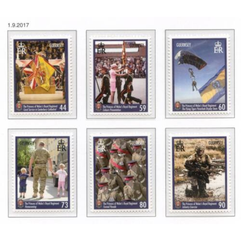 Guernsey 2017 Royal Regiment Set SG1685 1690 Unmounted Mint