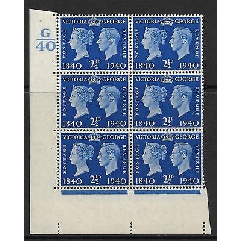 Sg 483 1940 2d Centenary Cylinder G40 5 Dot UNMOUNTED MINT MNH