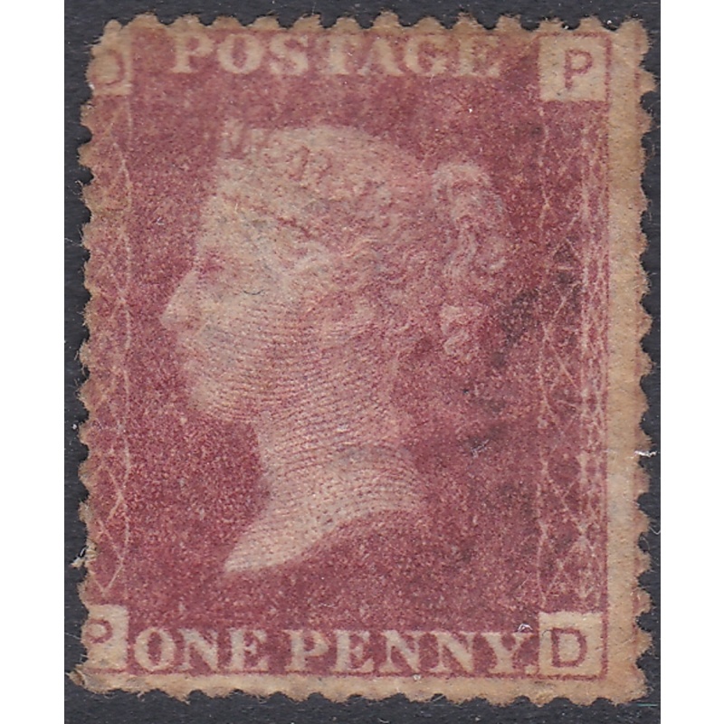 SG 43 1d Penny Red Lettered P-D plate 157 MOUNTED MINT