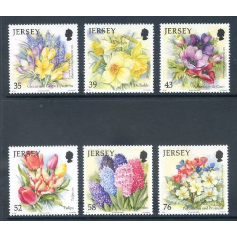 Jersey 2009 Seasonal Flowers set SG1427 1432 Unmounted Mint