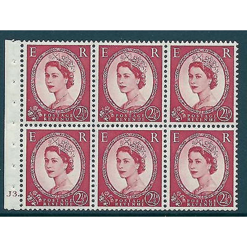 SB80 Wilding booklet pane Tudor Crown perf type Ie cyl J3 Dot UNMOUNTED MNT