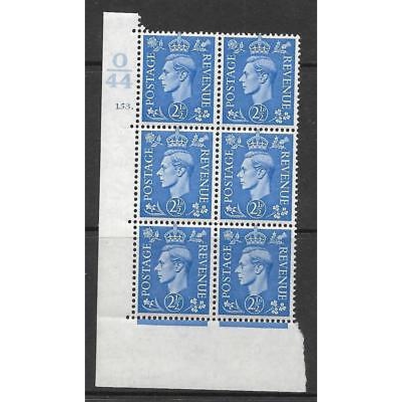 1937 2d Blue O44 153 Dot perf 5(E I) block 6 UNMOUNTED MINT MNH