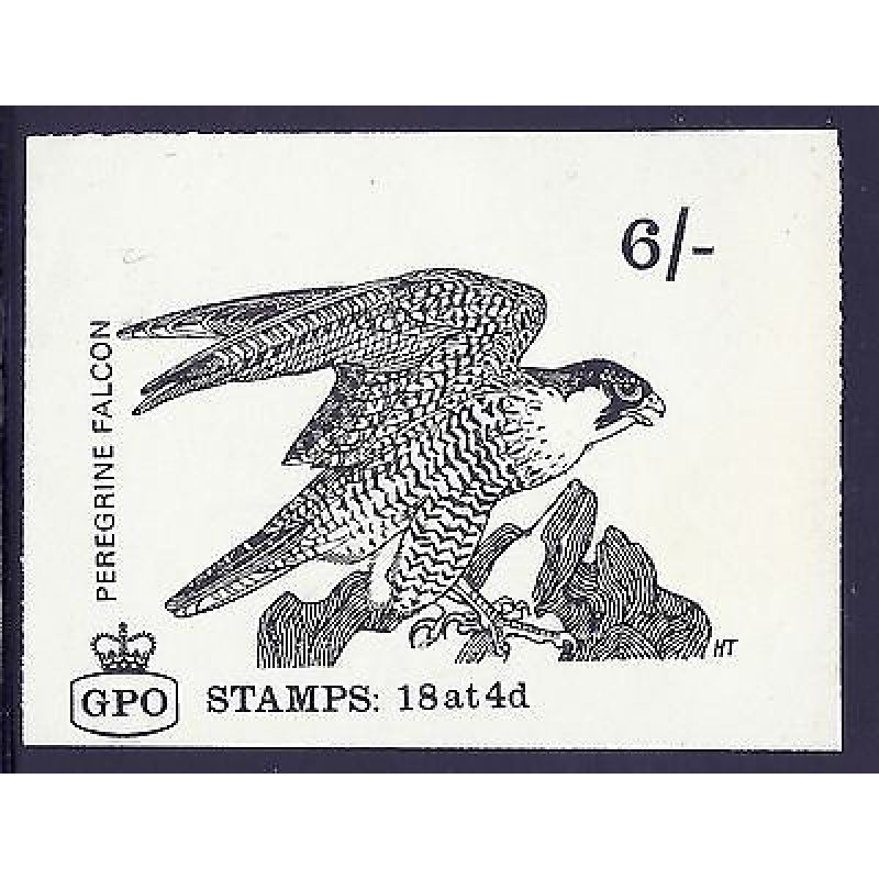 6 - Peregrine Falcon with GPO cypher Booklet cover proof UNMOUNTED MINT MNH