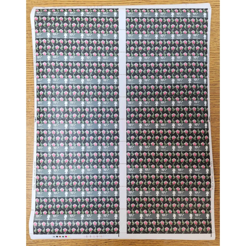 1982 British textiles full set in sheets signed by stamp designer U M