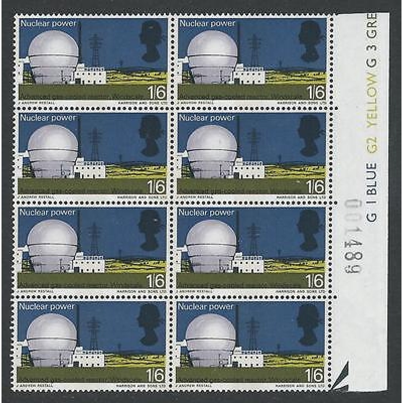 1966 British Technology 1 6 Phos - Narrow Band Right x 4 - MN