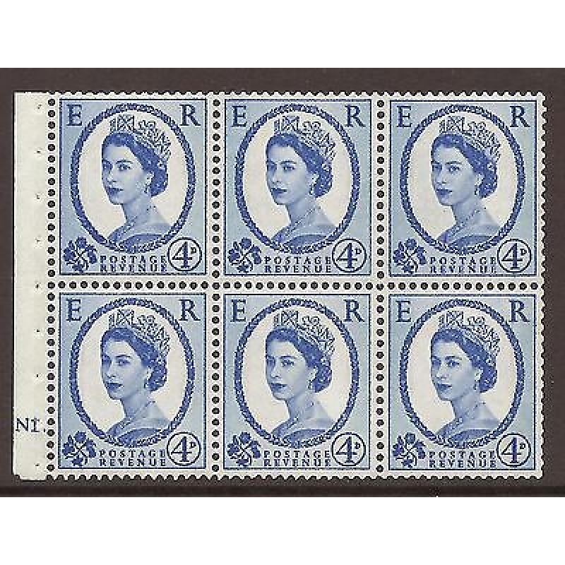 SB109 Wilding booklet pane Violet phos 8mm cylinder N1 Dot UNMOUNTED MNT MNH