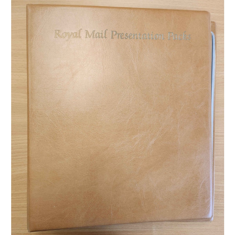 Royal mail presentation packs album 4 rings beige with 18 pages