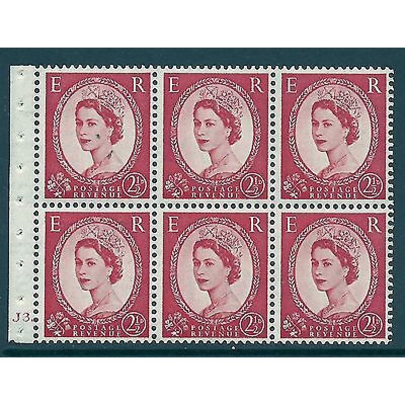 SB80 Wilding booklet pane Tudor Crown perf type Ie cyl J3 Dot UNMOUNTED MNT