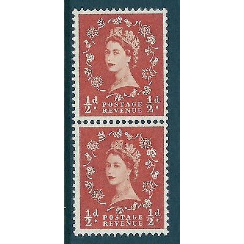 S4k Wilding Multi Crown on Cream Coil strip with variety UNMOUNTED MINT  MNH