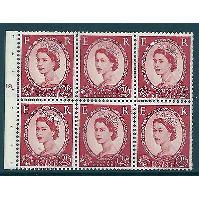 SB81i Wilding booklet pane Edward Crown perf type I cyl J9T No Dot UNMOUNTED MNT