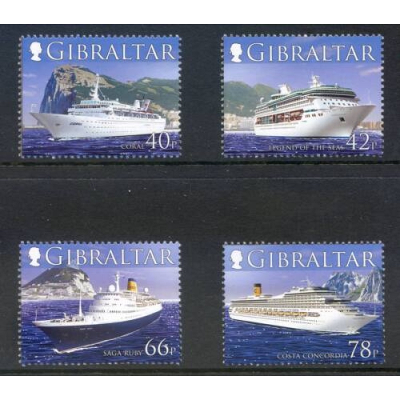 2006 Gibraltar Cruise Liners Set SG1180 1184 Unmounted Mint