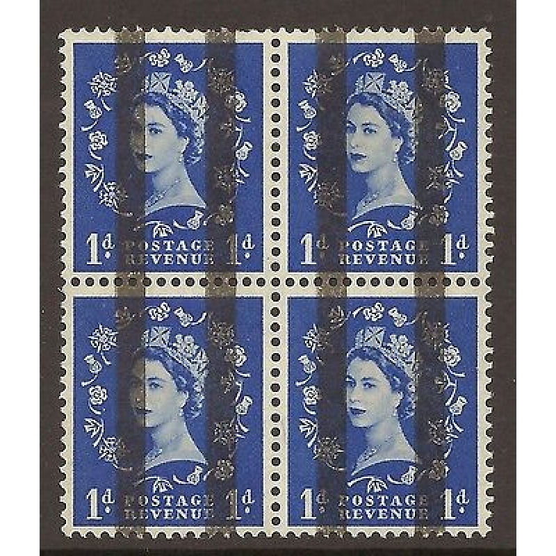 Wilding Tudor Watermark - Training school bars block of 4 MOUNTED MINT