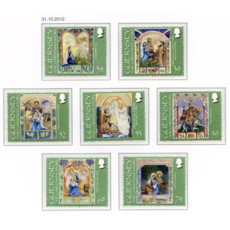 Guernsey 2012 Christmas Set SG1442 1448 Unmounted Mint