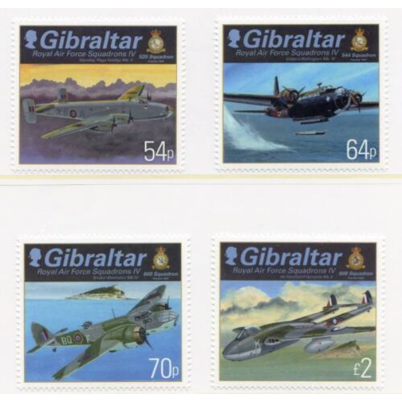 Gibraltar 2015 SG1652 5 RAF Squadrons 4 Set Unmounted Mint