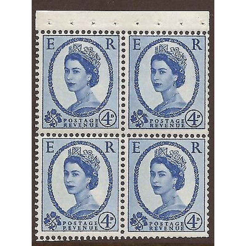 SB112a Wilding booklet pane 9.5mm violet phos Broad band left UNMOUNTED MNT MNH