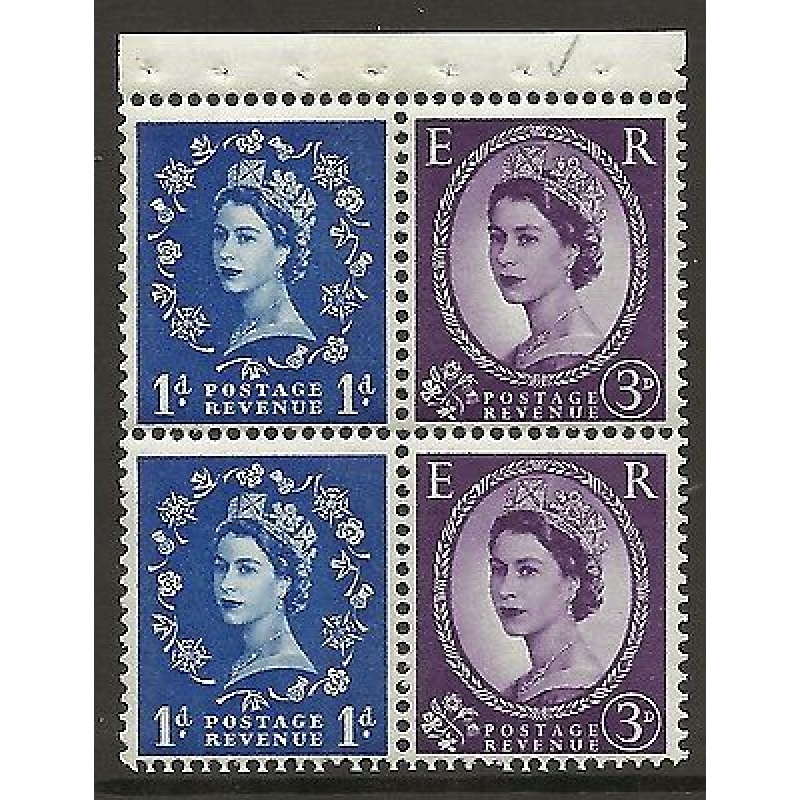 SB35 Wilding booklet pane Crown Left perf type I UNMOUNTED MNT MNH