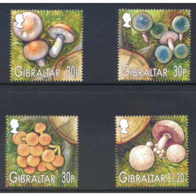 2003 Gibraltar Mushrooms Set SG1057 1061 Unmounted Mint